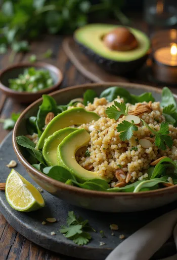 Taça de Buda de Quinoa com Abacate e Lima