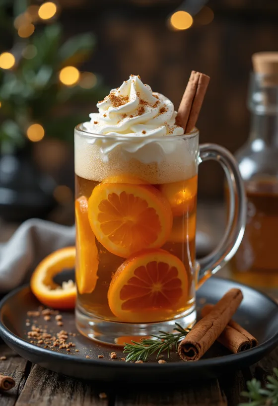 Sidra de Natal doce servida em copo
