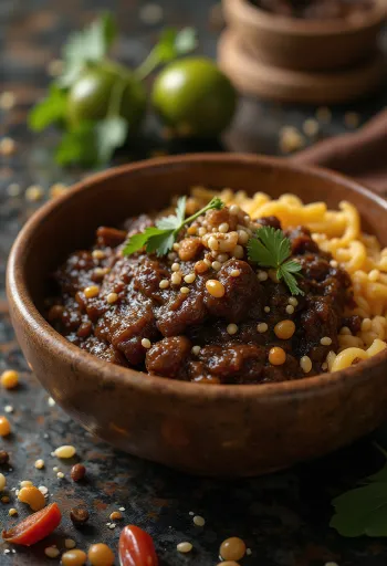 Prato de frango coberto com molho mole poblano escuro