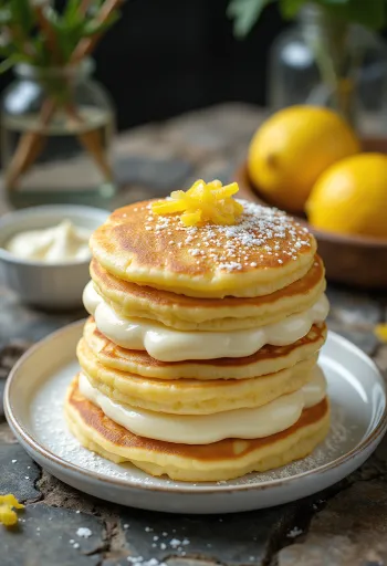 Bolo de crepes de requeijão servido num prato