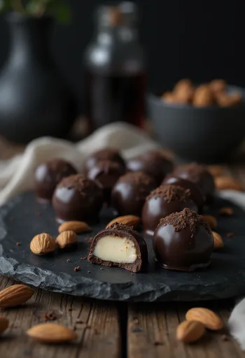 Bombons de maçapão servidos