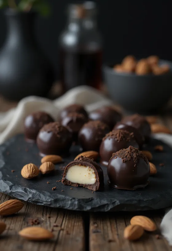 Bombons de maçapão servidos