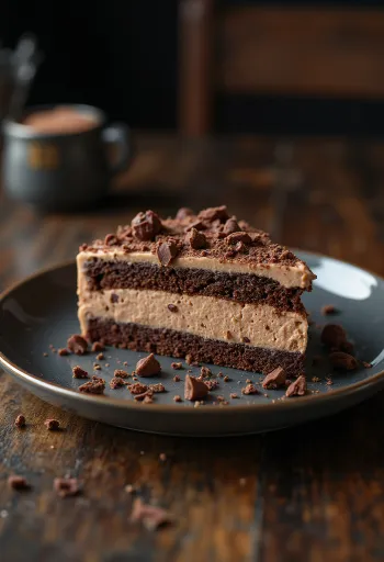 Bolo de chocolate e mascarpone com creme rico