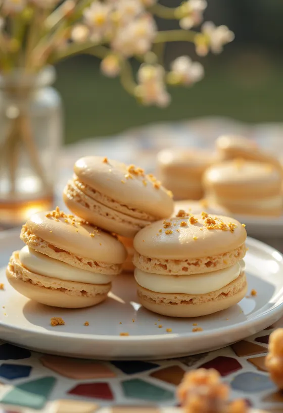 Macaron de xarope de ácer