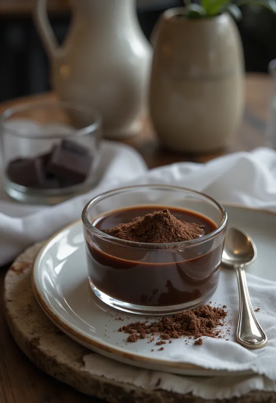 Licor de chocolate servido em garrafa