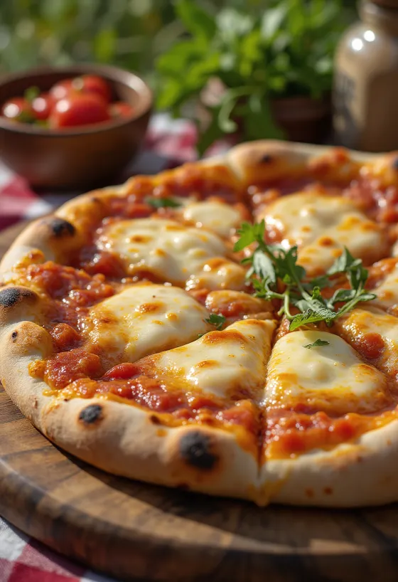 Pizza estilo turcomano servida com molho de tomate local
