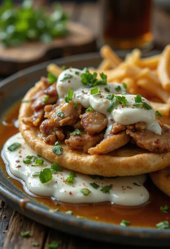 Pita gyros mista com tzatziki fresco