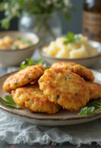 Almôndegas de frango caseiras servidas com legumes frescos.