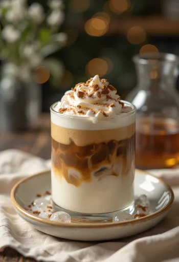 Café gelado simples servido fresco