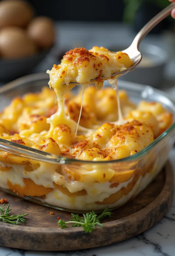 Batatas no forno em camadas vegan servidas com salsa fresca