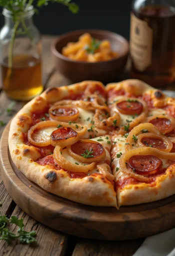 Pizza Diavola com cebola e malagueta