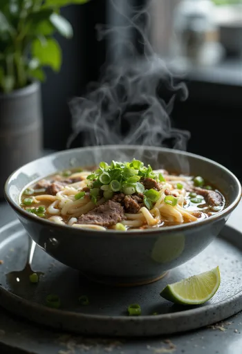 Sopa Phở de vaca servida