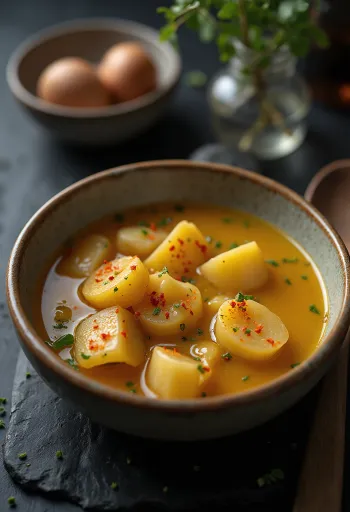 Sopa de Lebbencs enriquecida com massa, batata e toucinho fumado