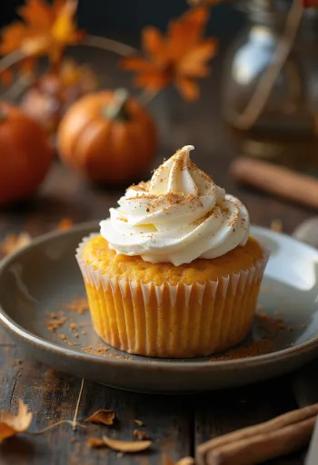 Cupcake de abóbora com creme de mascarpone e canela