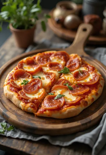 Dupla pepperoni pizza com extra salame