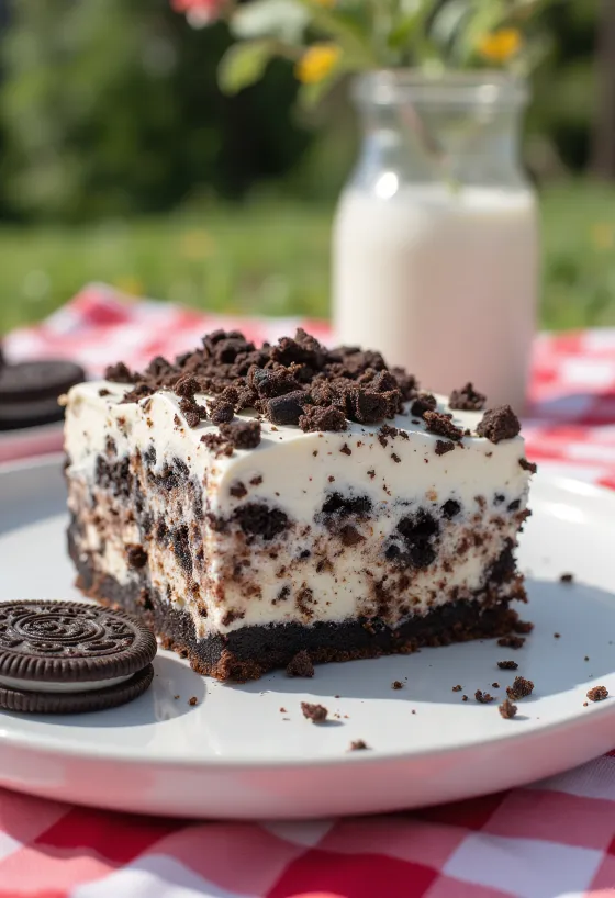 Tarte de Oreo servida