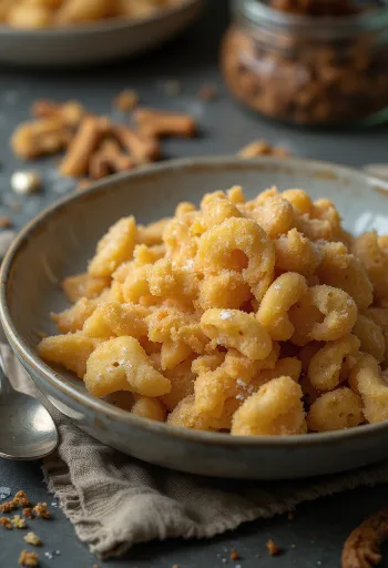Malida com farinha de trigo, bolo fresco de cor dourada
