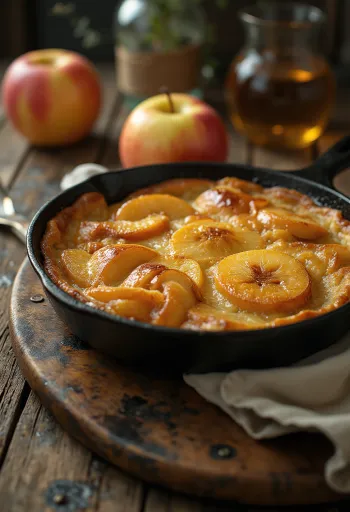 Apfelpfannkuchen, panqueca de maçã alemã servida