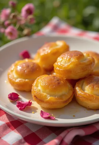 Tulumba com água de rosas, bolos frescos e doces servidos