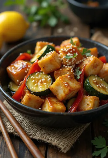 Tofu com Alho no Wok