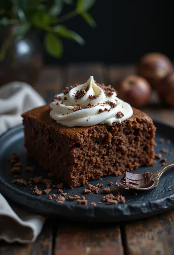Bolo de castanha sem glúten servido