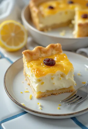Tarte de requeijão com requeijão fresco e massa crocante