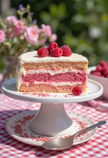 Fatias de bolo ombré sem glúten