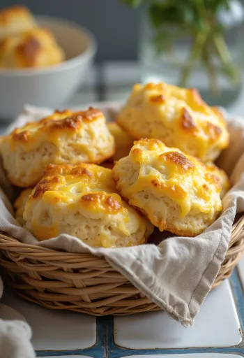 Pãezinhos de queijo e quark com topo dourado