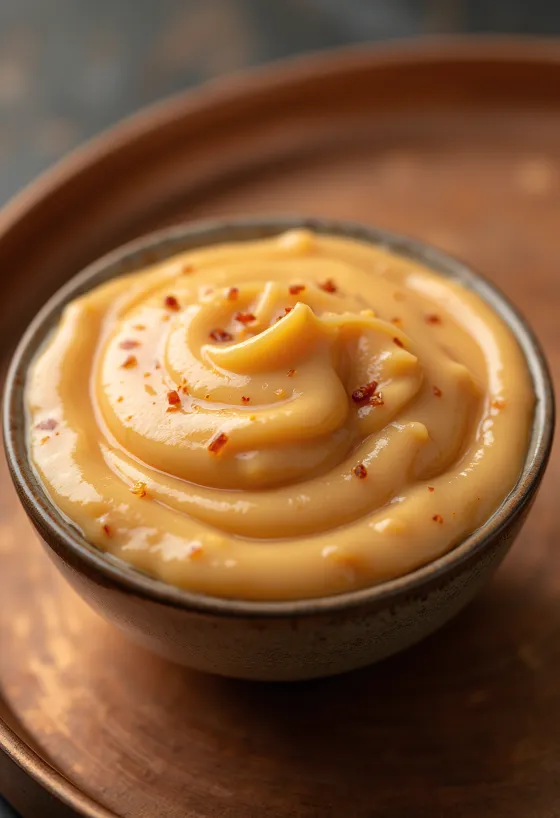 Maionese de chipotle servida com batatas fritas