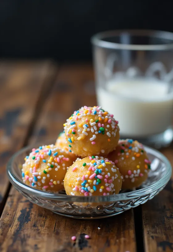 Bolas de punch envolvidas em missangas coloridas