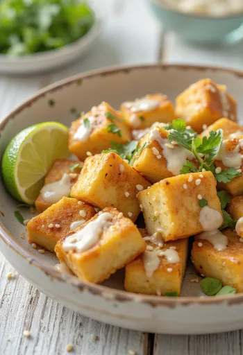 Tofu Picante com Lima e Tahini