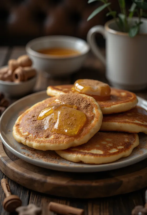Crepes de pão de mel acabados de fazer