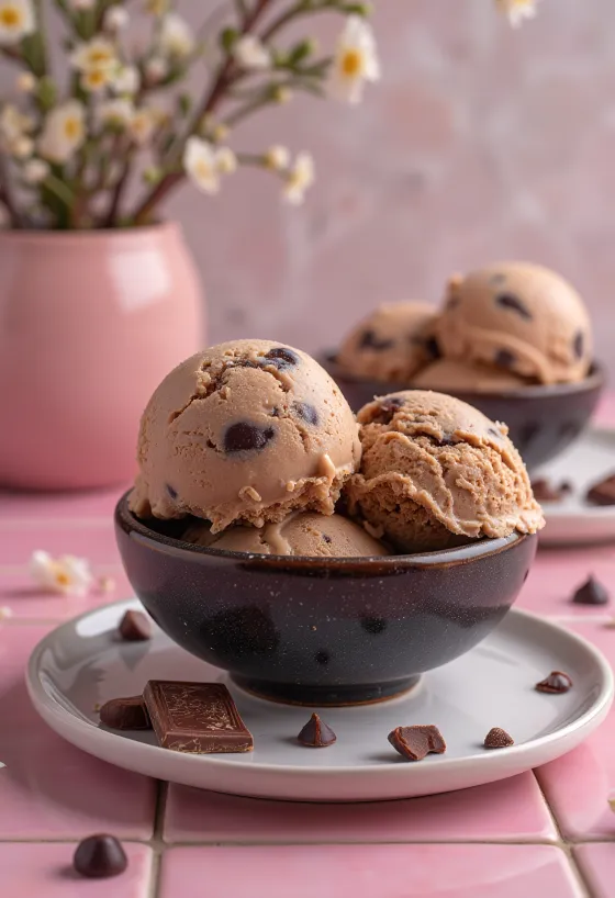 Gelado Ben & Jerry’s Dublin Mudslide servido