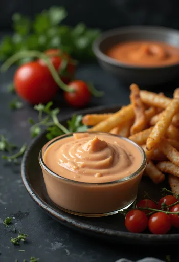 Maionese de sriracha picante servida
