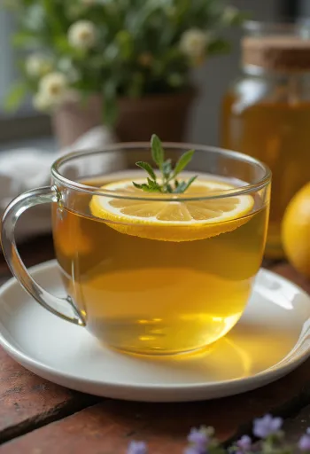 Chá de tília acabado de servir