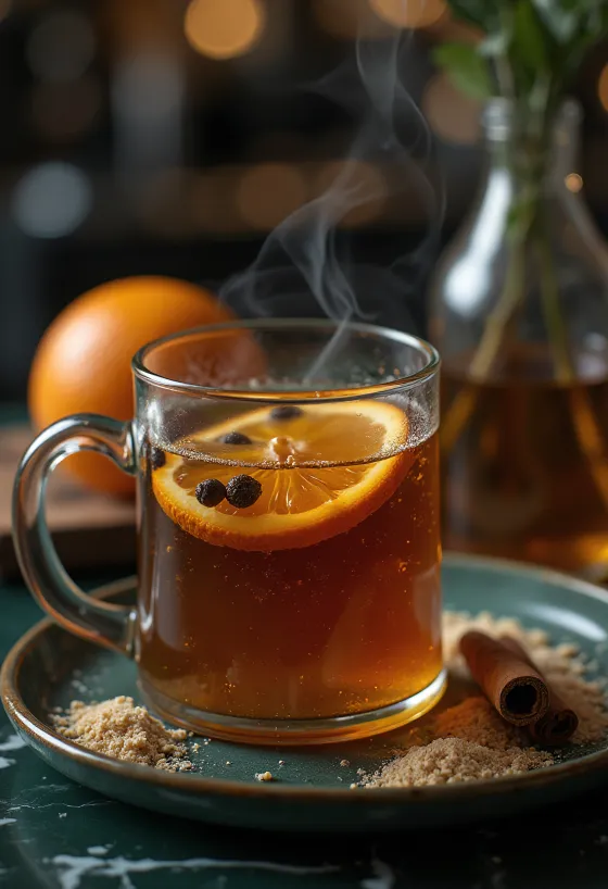 Sidra de cravinho numa caneca