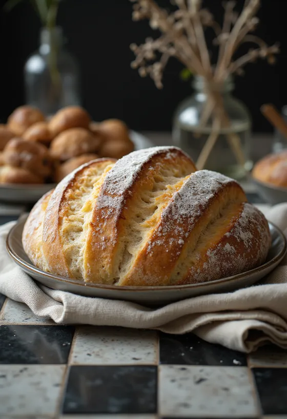 Pão de St. Gallen - pão de massa mãe suíço servido