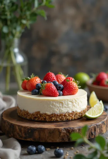 Cheesecake vegan servido