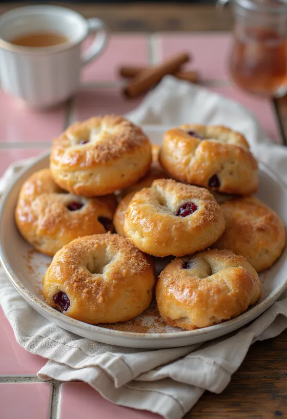 Eccles cake com recheio de maçã e canela, massa folhada