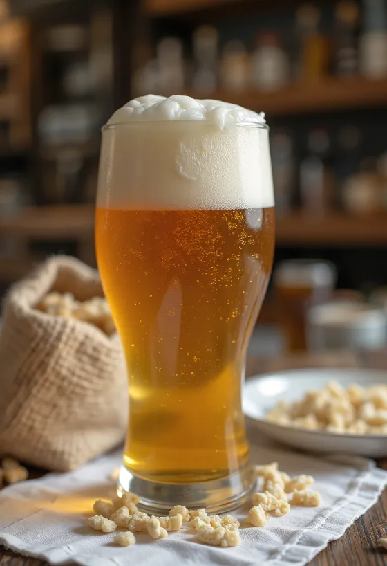 Cerveja caseira servida em garrafa