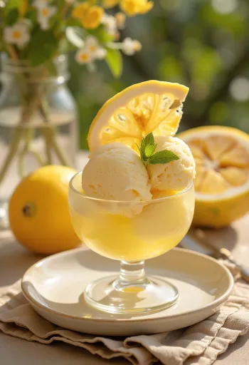 Gelado de carambola servido