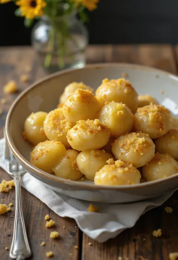 Bolinhos de batata húngaros servidos