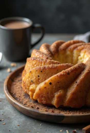 Kouglof de aveia e canela servido