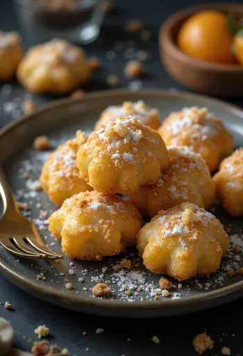 Receita tradicional de gombóc de alperce – Massa fofa com recheio de alperce doce.