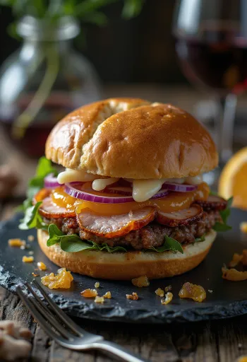 Burger de pato com queijo