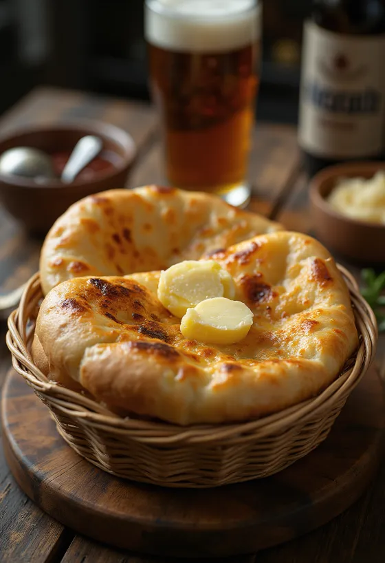 Pão de forno Tandoori acabado de cozer