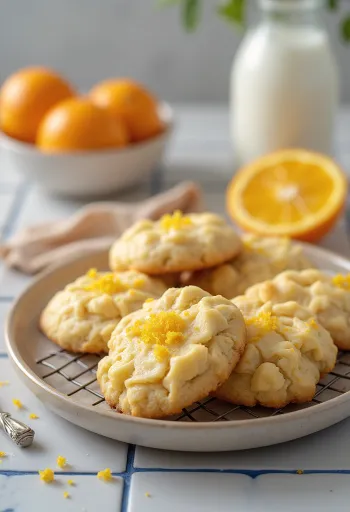 Bolachas de laranja servidas
