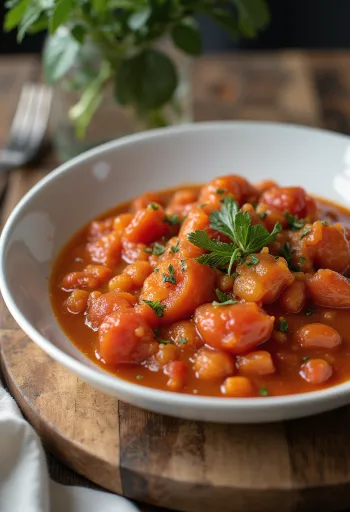Molho de tomate à Provençal servido com massa fresca