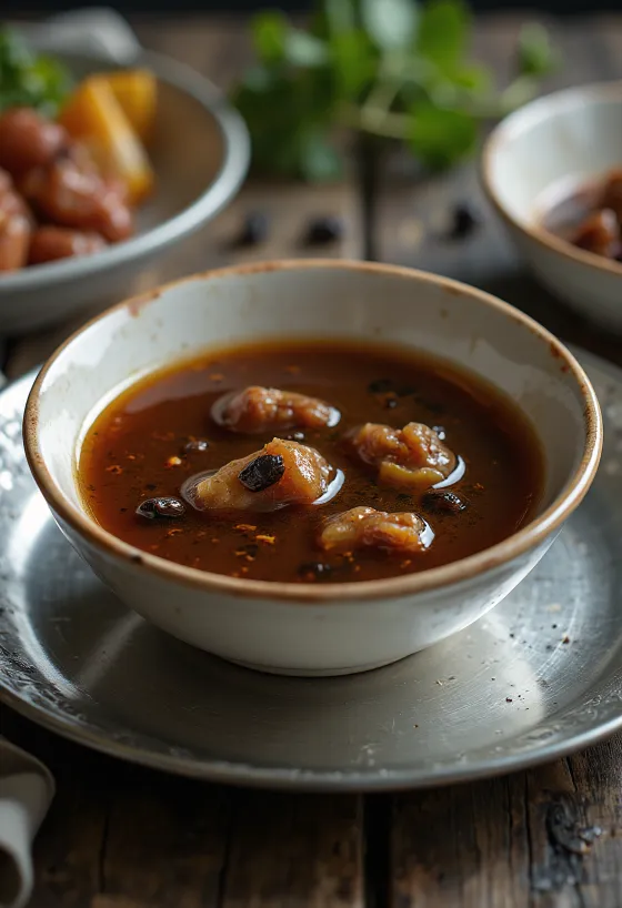 Molho Adobo servido com frango grelhado e arroz
