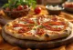 Pizza branca com tomate seco e manjericão